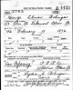 WWI Draft Card, George Elmer Bolinger
